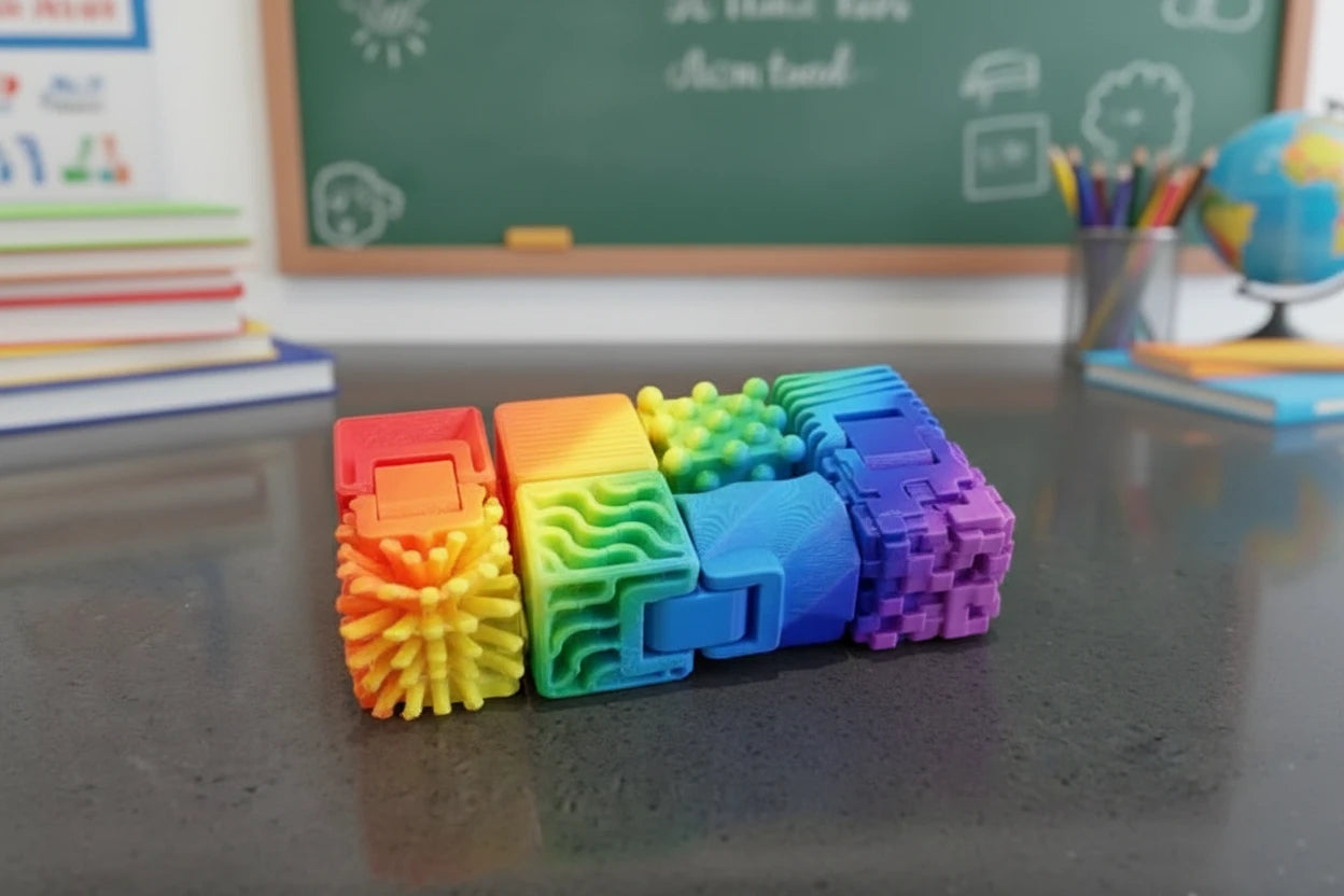 3D Printed Textured Infinity Cube Fidget