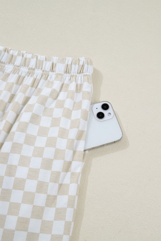 Checkered Print Lounge Set - MOTHER'S DAY PREORDER