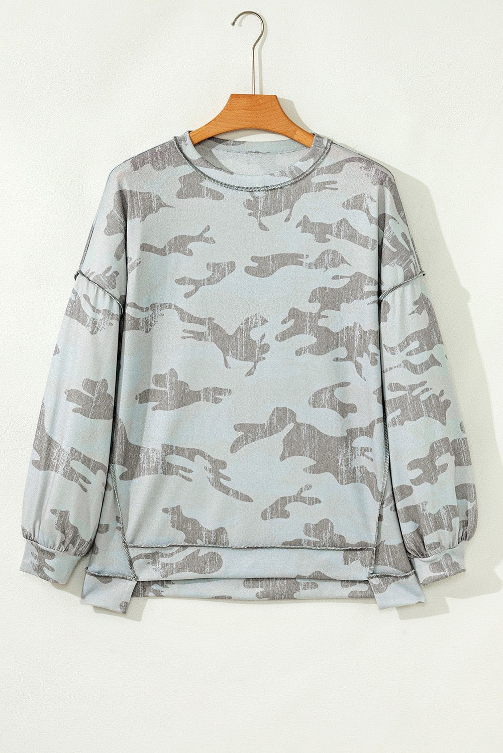 Camo Raw Edge Sweatshirt - MOTHER'S DAY PRE-ORDER