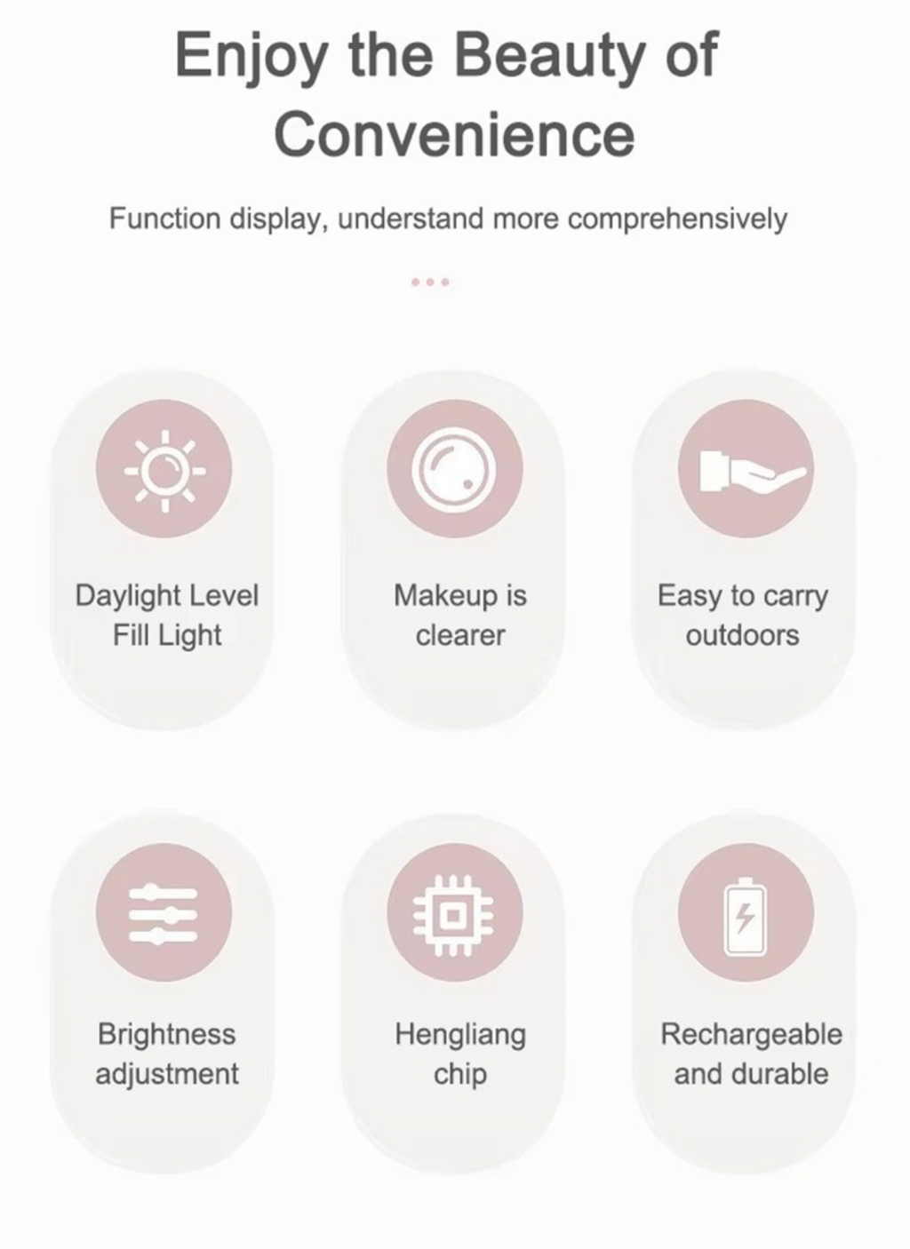 LED Handheld Makeup Mirror